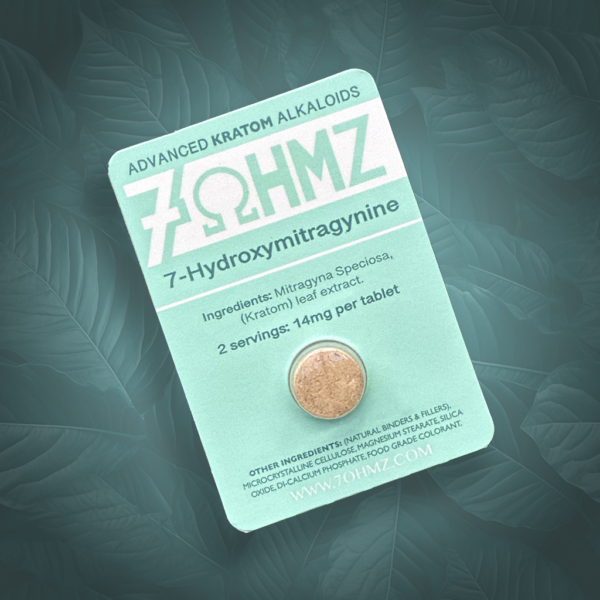 7ΩHMZ Kratom 7-hydroxymitragynine Extract Tablets | 14mg | 20 x 1 Pck