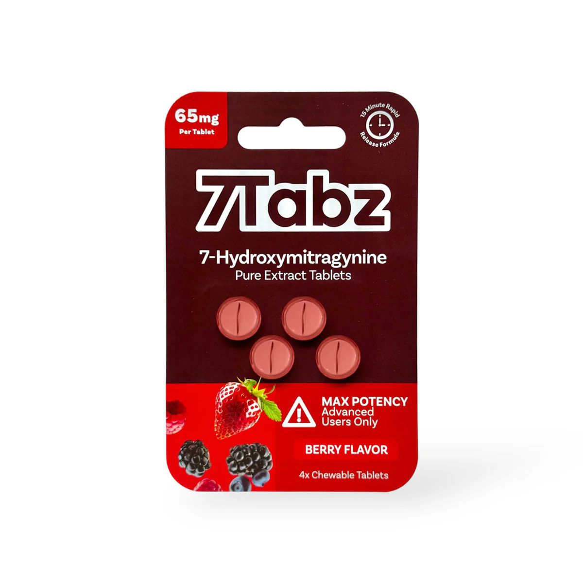 7 Tabz 7-Hydroxy Pure Extract Tablets | 65mg | 16 Servings | 4 x 10 Count Box
