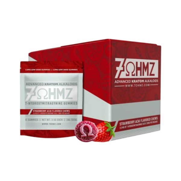 7ΩHMZ 7-hydroxy Advanced Kratom Alkaloid Gummies | 28mg | 8 x 10 Count Box