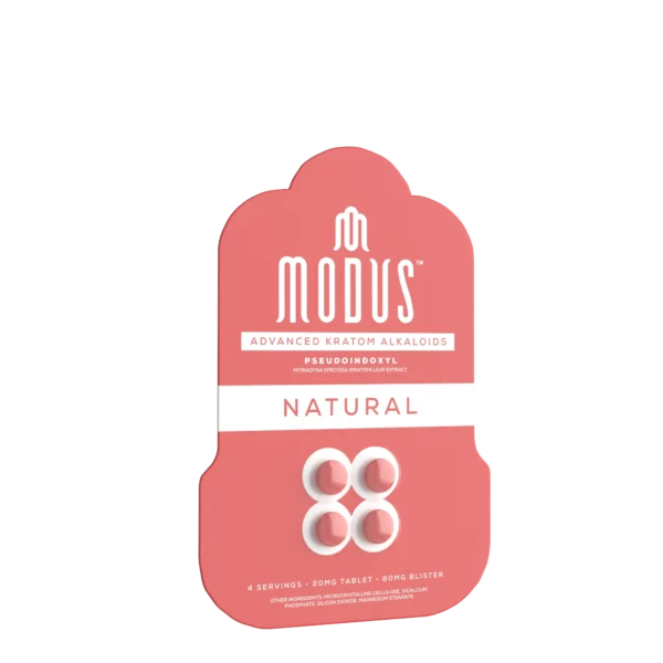 Modus Pseudoindoxyl Advanced Kratom Alkaloid Tablets | 20mg | 4 x 10 Count Box | NATURAL