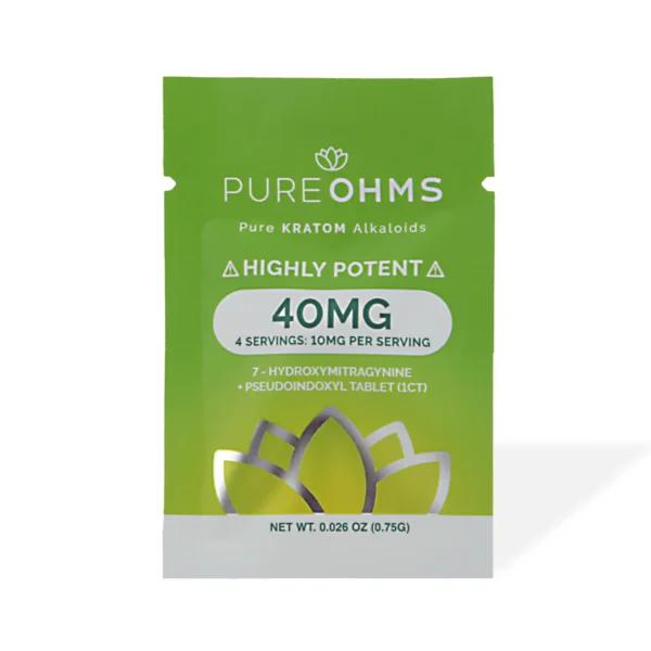 Pure OHMS 7-Hydroxy+Pseudo Highly Potent Tablets | 40mg | 4 Servings | 1 x 30 Count Box
