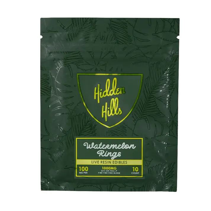 Hidden Hills Gummies | D11+D9+THCP | 1000MG | 10Mg Each Gummy | 10 Count Bag