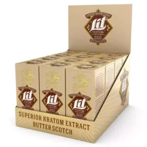Lit Culture Kratom | Superior Extract Shots | Butter Scotch | 12 Bottles Per Box